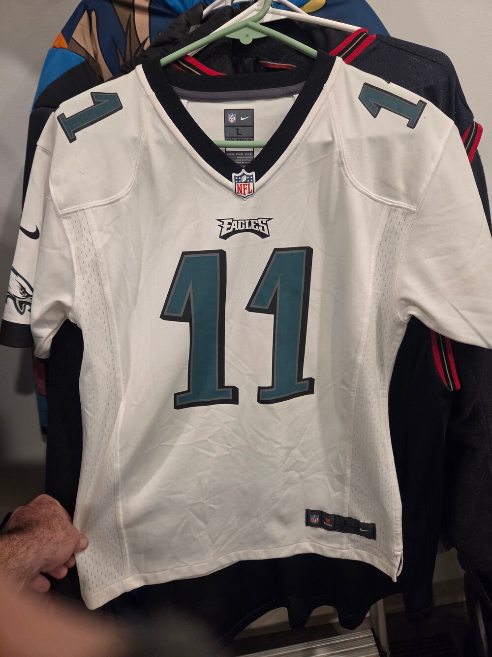 Nike Philadelphia Eagles NFL Wentz Jersey Large White On Field